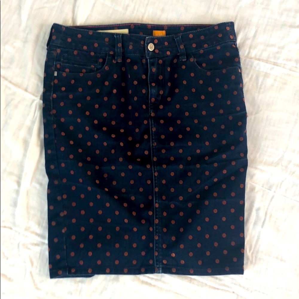 Anthropologie stretch denim pencil skirt